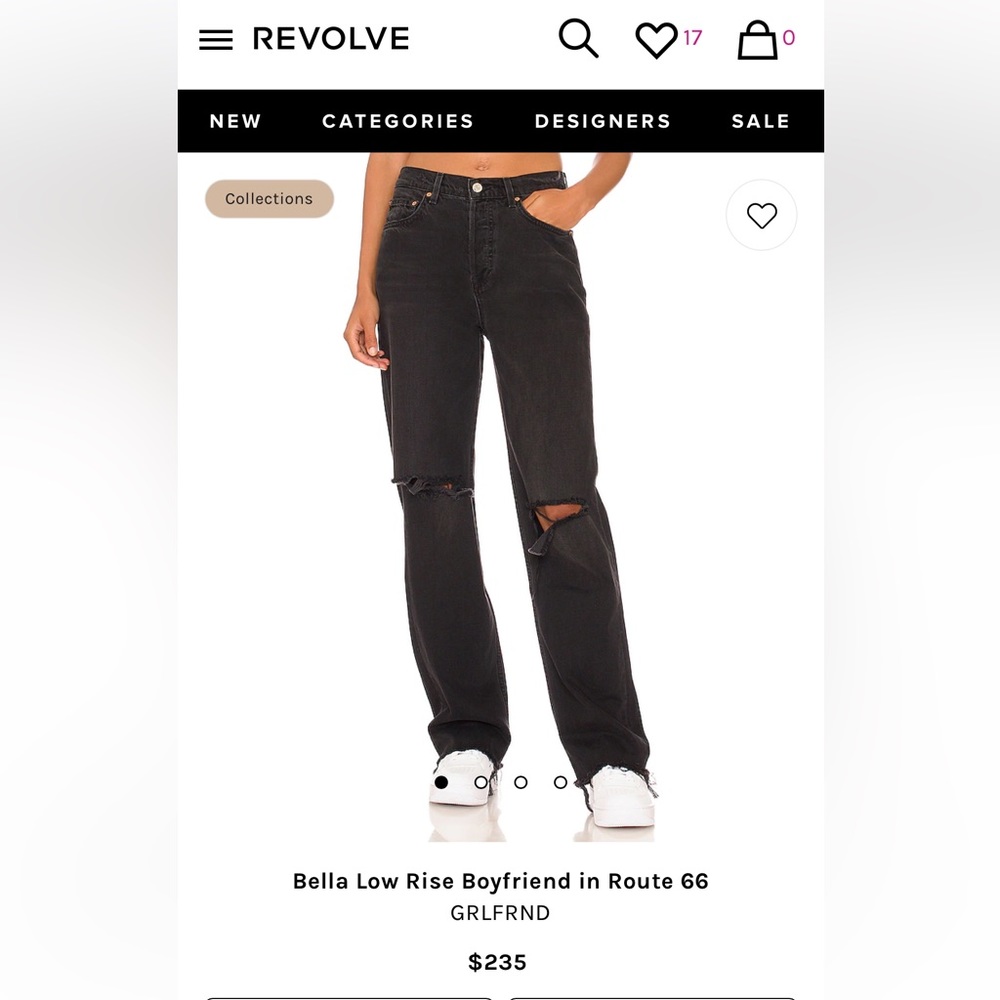 GRLFRND Denim Bella Low Rise Boyfriend Jeans